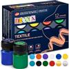 Decola Nevskaya Palitra Set di colori per tessuti e abbigliamento | pitture permanenti | alta qualità | 12 x 20 ml