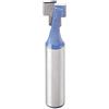 kwb 7555-20 HM T-Groove Cutter Professional (per legno, Ø 4 / 9,5 mm, albero da 8 mm, taglio a terra di precisione all'avanguardia, adatto per tutte le usuali fresatura a mano), blu / grigio