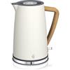 Swan Nordic Bollitore elettrico ultra veloce, senza fili, design moderno, 1,7 l, 2200 W, manico effetto legno, spegnimento automatico, bianco