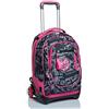 Seven Trolley New Tech Seven, Keep Flag, Rosa, 3in1 Zaino Sganciabile, Scuola & Viaggio