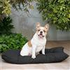 Italian Bed Linen Cuscino per Cani e Gatti - Cuscinone 100x60cm, Made in Italy - Letto per Cane di Taglia Grande, Media e Piccola - Cuccia Materasso Imbottito in Morbida Microfibra Fumo