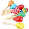 JZK 8 pz Maraca in Legno Sonagli Shaker Percussioni Giocattolo Musicale Educativo Regalo di Favore per Baby Shower Festa dei Bambini Compleanno di Bambini (Colore Casuale)