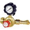 EXPRESS Regolatore di Pressione Variabile da 2 a 4 bar con Manometro e Dispositivo di Sicurezza, Uscita Sinistra 3/8 - Accessori per Torcia Saldatrice Professionali, Cannello a Gas, Fiamma Ossidrica - EXPRESS