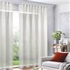 Gardinen Outlet GardinenOutlet Sylvia - Tenda con nastro per tende o passanti nascosti, 245 x 135 cm, colore: Crema