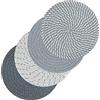 Svkiyang Set di 4 sottopentola in cotone a filo, per pentole e pentole calde, 4 colori, rotondi, in 4 colori, per cucinare in cucina