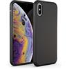 N NEWTOP Custodia Cover Compatibile per iPhone X, ORI Case Guscio TPU Silicone Semi Rigido Colori Microfibra Interna Morbida (Nera)