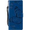 DENDICO Cover per Galaxy S9, Pelle Portafoglio Custodia per Samsung Galaxy S9 Custodia a Libro con Funzione di appoggio e Porta Carte di Credito - Blu