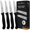 Schwertkrone Set di Coltelli da Cucina Solingen - 4 Pezzi (Dritti), Acciaio Inox, Prodotto in Germania, per Frutta, Verdura e Altro