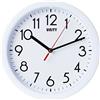 Unity Hastings Silent Sweep - Orologio da parete moderno, senza ticchettio, 20 cm, colore: rosso (bianco)