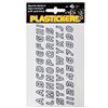 4R Quattroerre.it Quattroerre 5740 Adesivi Rifrangenti Plasticker Lettere e Numero per Moto
