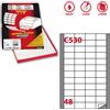 MARKIN Etichetta adesiva C/530 bianca 100fg A4 48x25mm (48et/fg) Markin