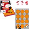 MARKIN Etichetta adesiva R/310 arancio fluo 100fg A4 tonda Ø60mm (12et/fg) Markin