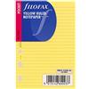 Filofax - Carta a righe per blocco note, colore: giallo