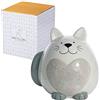 SPOTTED DOG GIFT COMPANY - Salvadanaio a forma di gatto con cuore - idee regalo per adulti, bambini e amanti dei gatti - in ceramica - bianco