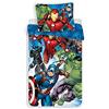 Jerry Fabrics Set di Biancheria da Letto Marvel Avengers Copripiumino 140 x 200 cm e Federa 70 x 90 cm