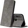 ZONNAVI Cover per Huawei P30 Lite/Nova 4E, Flip Custodia Pelle PU con [Slot Cart] [Supporto Stand] [Magnetica], Cover a Libro Portafoglio per Huawei P30 Lite/Nova 4E (Grigio)