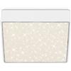 Briloner 7076-416, Plafoniera a LED con decorazione a stella, lampadario, lampada senza cornice, pannello LED da soffitto, temperatura di colore bianco neutro, 157x157 mm, bianco