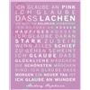 empireposter Empire Interactive Poster Motivazionale ICH glaube an Pink, con Accessori Multicolore