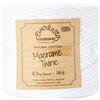 EVERLASTO - Bobine da 0,5 kg di spago singolo in morbido cotone macramè, 38/6 (4 mm circa) (bianco neve)