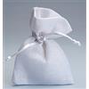 PIANETA CONFETTI Set 30 pezzi, Bomboniera sacchetto stoffa iuta 10x13, portaconfetti (ck7022-30) (BIANCO)