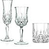 Set 18 Pezzi (6 Flute - 6 Bicchieri Acqua - 6 CALICI Vino) Cristallo  Trasparenti Rcr Ego Made in Italy : : Casa e cucina