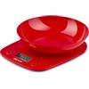 Girmi PS0102 Bilancia da Cucina, Plastica, 1 gr/ 5kg, Display LCD 45 x 22mm, Autospegnimento, Funzione TARA, Rosso