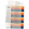 Leitz Rubrica con Tasti 1-20, Stampabile Al Pc, Formato A4, Polipropilene Robusto, Formato Extra Largo, Bianco/Multicolore, 12960000