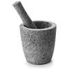 LACOR Mortaio con pestello in granito, 12 x 12 cm, colore: grigio