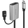 LINDY 43270 5 m USB 3.1 Active Extension Cable Type C to A - Black/Silver