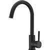 Edouard Rousseau Rousseau Sanitaire 4060411 - Miscelatore per lavello, colore: Nero
