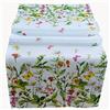 Raebel OHG Raebel - Runner da tavola, tovaglia centrotavola, 40 x 140 cm, decorazione da tavola per Pasqua e per la primavera, bianca e colorata con fiori e farfalle