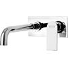 Jacuzzi Miscelatore lavabo a muro con piastra interasse 10 cm Jacuzzi | rubinetteria Twilight ottone cromato 0TI00497JA03
