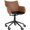 KARTELL sedia con braccioli poltroncina su ruote Q/WOOD - 5927-SN