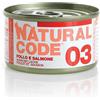 Natural Code 03 Pollo e Salmone 85 gr Per Gatti