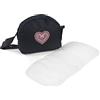 Bayer CHIC 2000 2000-Wickeltasche für Puppen, Puppenwickeltasche Bayer Chic 2000-Borsa fasciatoio, Accessori, Borsa per Bambole, Rosa, Colore Melange Grigio, Blu Navy, 853-26