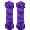 WYSUMMER Corda morbida, 2 pezzi, 10 m, 8 mm, in cotone, multiuso, per lavori artigianali, corda di cotone spessa (viola)
