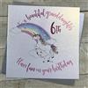 White Cotton Cards XR34 - 6 GD grande To a beautiful Granddaughter, have Fun on your birthday 6th Birthday
