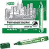 D.RECT - Pennarello permanente 2160 CT | Impermeabile e ad asciugatura rapida | per molte superfici | Inchiostro sicuro | Verde - 12 pezzi