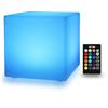 Mr.Go 8 LED Cubo Luminoso Colore Cambiante Lampada Ambientale con 16 RGB Colori, Luminosità Variabile, 4 Modalità di illuminazione per Interni Esterni Decor, Ricaricabile Luce Notturna con