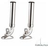 INOX MARE COPPIA PORTACANNE ORIENTABILE IN ACCIAIO INOX 316 FISSAGGIO 4 VITI BASE MM.89X55