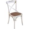 Sedia CHIANTI in legno effetto anticato colore bianco