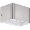 Eglo LED Applique Sania 4, lampada da parete a 1 fiamma, design minimalista, faretto da interno in alluminio, lampada da soggiorno, lampada da corridoio in nichel opaco, bianco, L 13 cm
