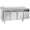 Tavolo Refrigerato Professionale 3 Porte con Piano Profondità 60 cm, con Alzatina, -2°/+8°C, in Acciaio Inox AISI 304