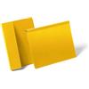 Durable 172204 Buste con Aletta Pieghevole di Aggancio A5 Orizzontale, Confezioni da 50 Pezzi, Giallo