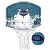 Wilson Minicanestro da Basket NBA TEAM MINI HOOP, Plastica, Bianco/Blu (Charlotte Hornets)