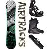 Airtracks Snowboard Set Tavola Steezy Wide Hybrid Rocker Uomo 155 - Attacchi Master - Scarponi Strong ATOP 44 - SB Bag