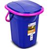 Green Blue GB320GO Toilette Turistica Toilette Portatile Secchio Portatile 19 Litri Diversi Colori Viaggio Campeggio WC Resistente (Nero-Verde)