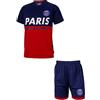 PARIS SAINT-GERMAIN Paris Saint Germain - Completo ufficiale PSG da bambini con maglietta + pantaloncini del Paris Saint Germain, Ligue 1, Ragazzo, blu, 8 anni