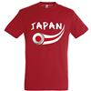 Supportershop T-Shirt Japon Rouge Homme S, Uomo, Rosso