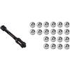 cyclingcolors asse ruota posteriore bici 10mm x 145mm nero + 20x sfera 6.35mm 1/4 acciaio cuscinetto perno mozzo MTB bicicletta
